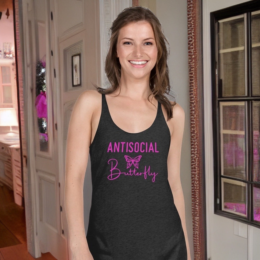 Women's Anti-Social Butterfly Tank