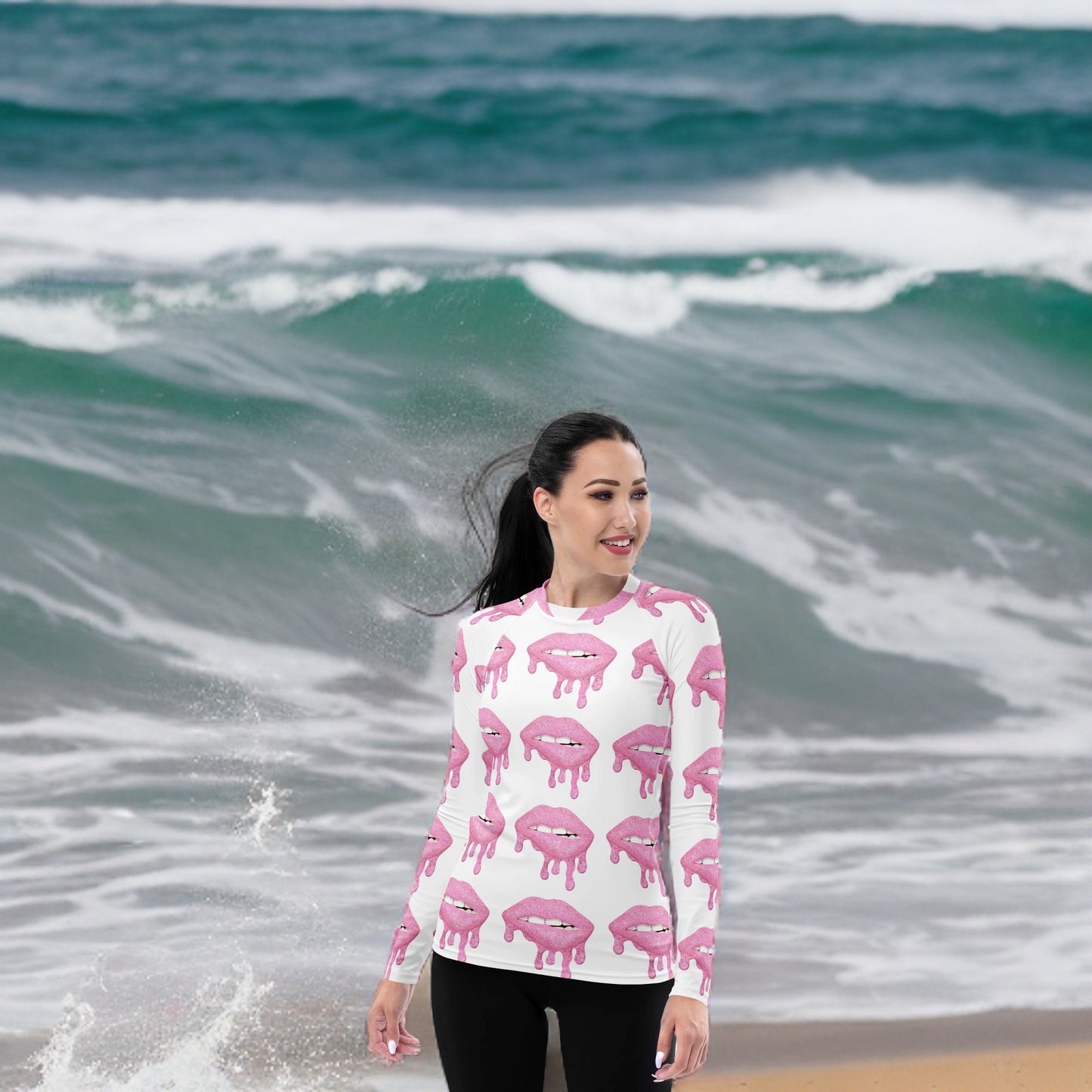 Dripping Lips Women's Rash Guard