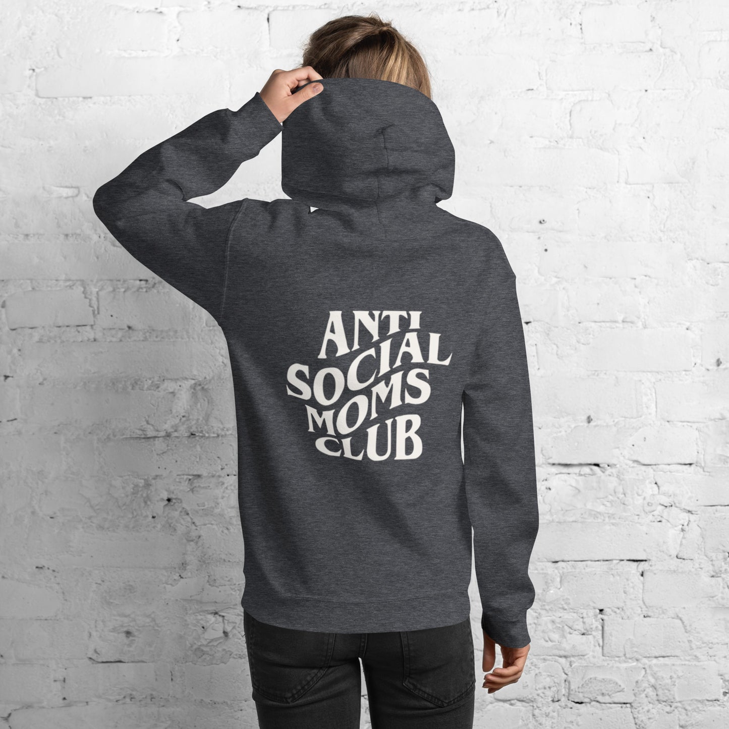 Unisex ANTI SOCIAL MOMS CLUB Hoodie - White