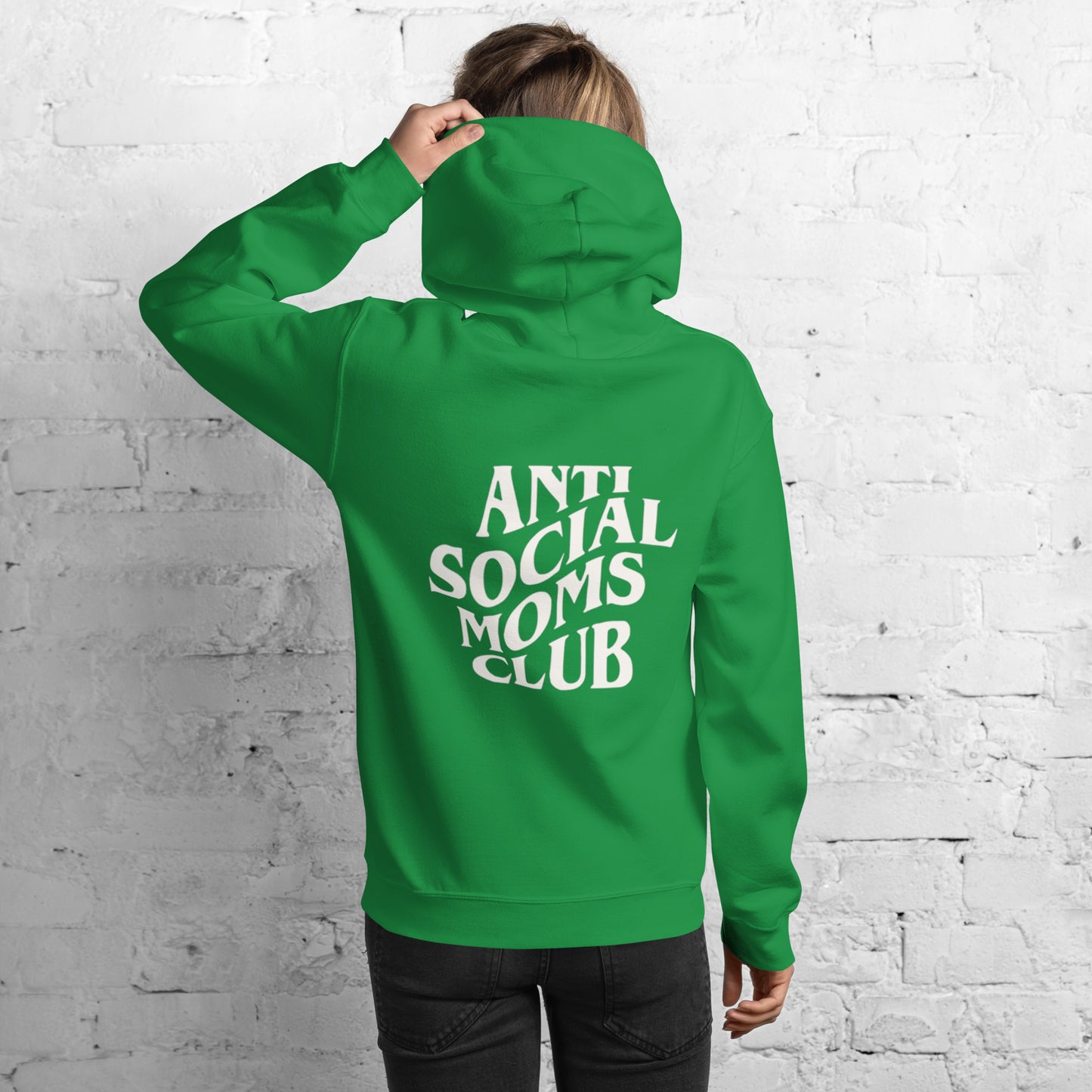 Unisex ANTI SOCIAL MOMS CLUB Hoodie - White