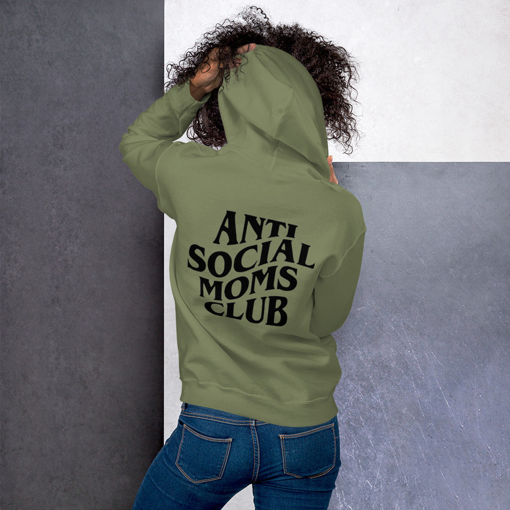 Unisex ANTI SOCIAL MOMS CLUB Hoodie - Black