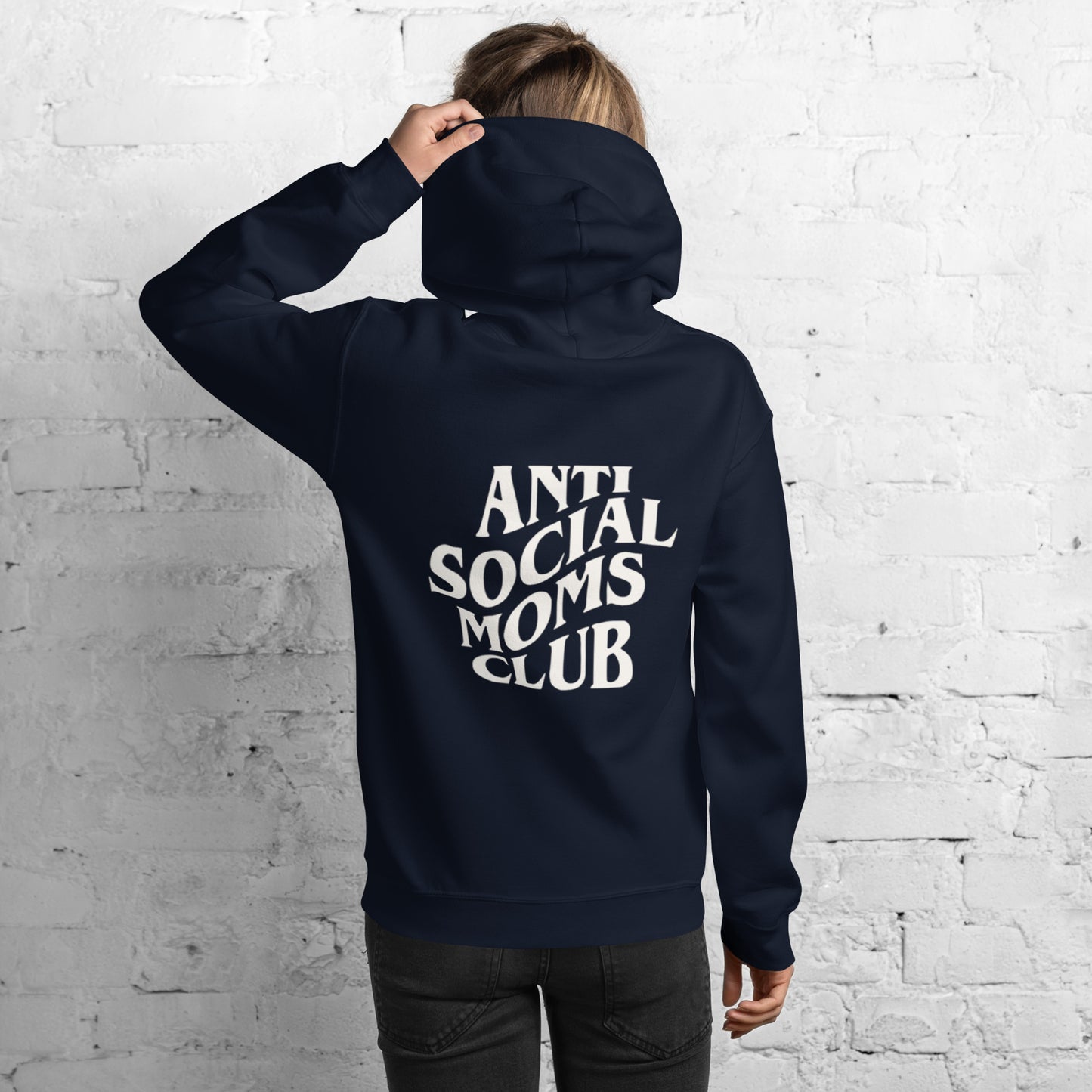 Unisex ANTI SOCIAL MOMS CLUB Hoodie - White