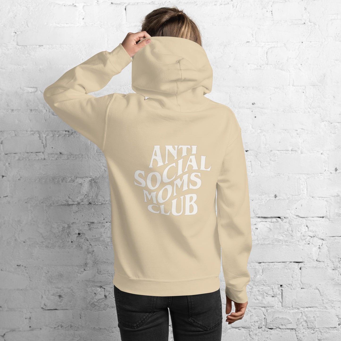 Unisex ANTI SOCIAL MOMS CLUB Hoodie - White